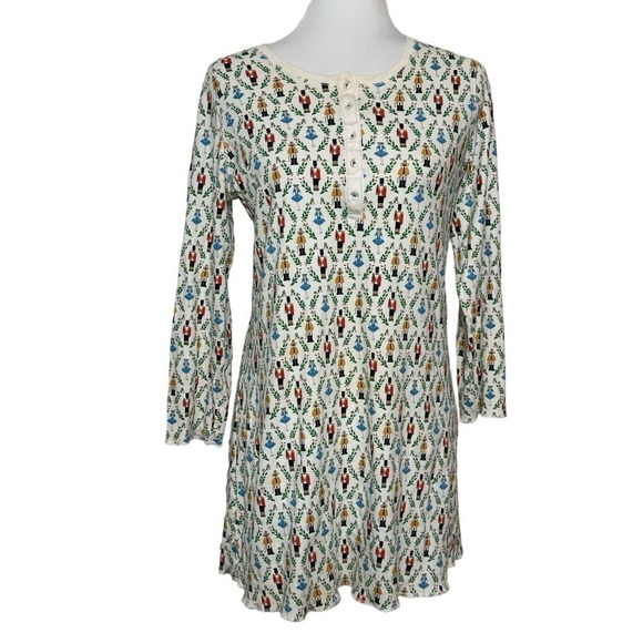 Roller Rabbit Nightgown Nutcracker Christmas Holiday Print Size M